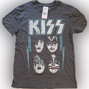 Kiss Kids Band Tee - Charcoal and Blue